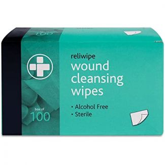 Reliwipe moist saline cleansing wipes sterile - Pack of 100 