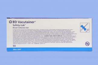 BD Safety Lok Blood Collection Set Blue 25g