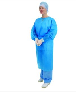Examination Gown with Long Sleeves & Elastic Cuffs x 50