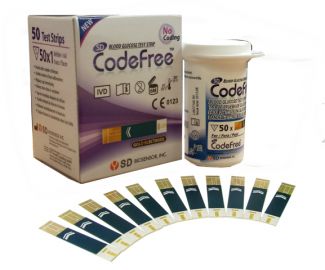 SD Codefree Meter Diabetic Monitoring Test Strips (50)