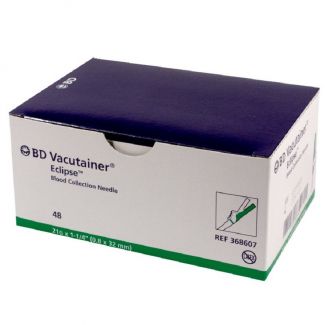 BD Vacutainer Eclipse Safety Needles - Green 21G x 32 mm Needles (48)