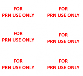 PRN Stickers for Medication (1 x Sheet)
